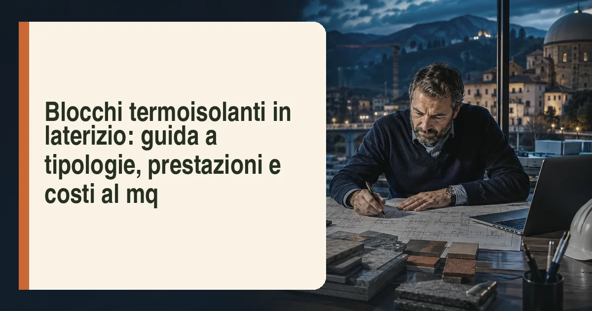 Muro in blocchi termoisolanti porizzati in fase di posa in cantiere