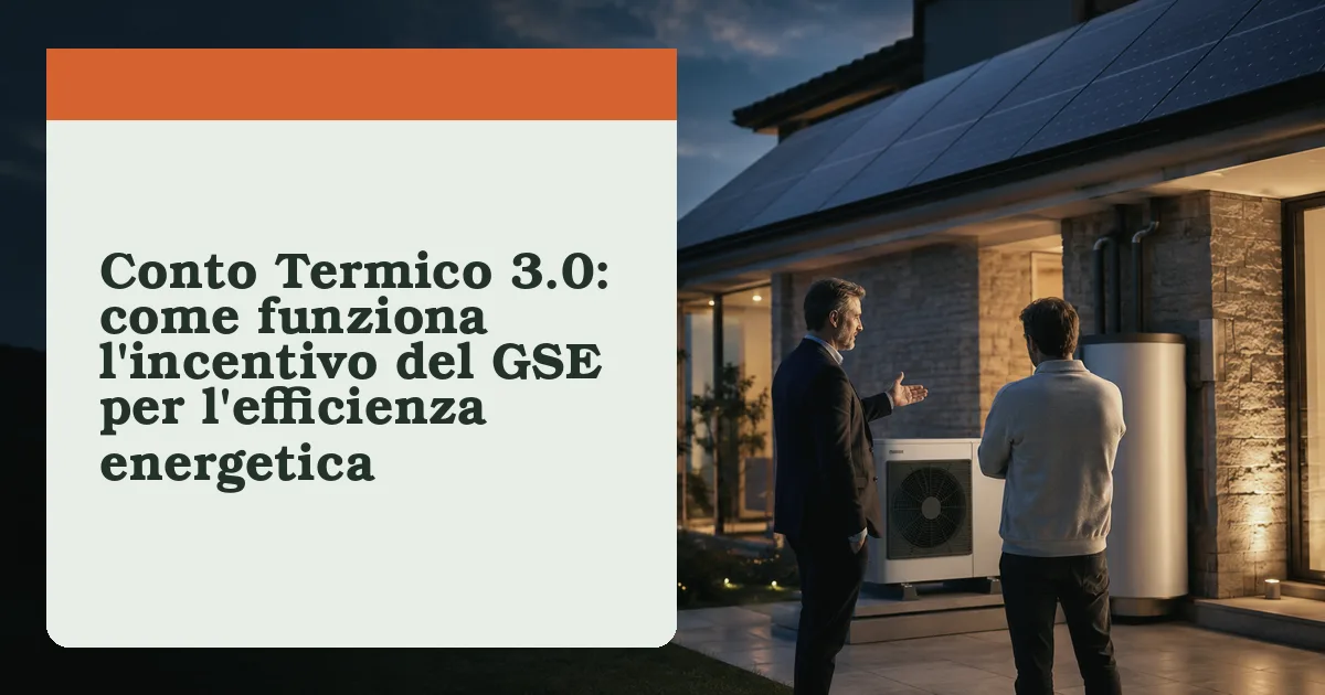 Pompa di calore e conto termico 3.0: incentivo GSE per l'efficienza energetica