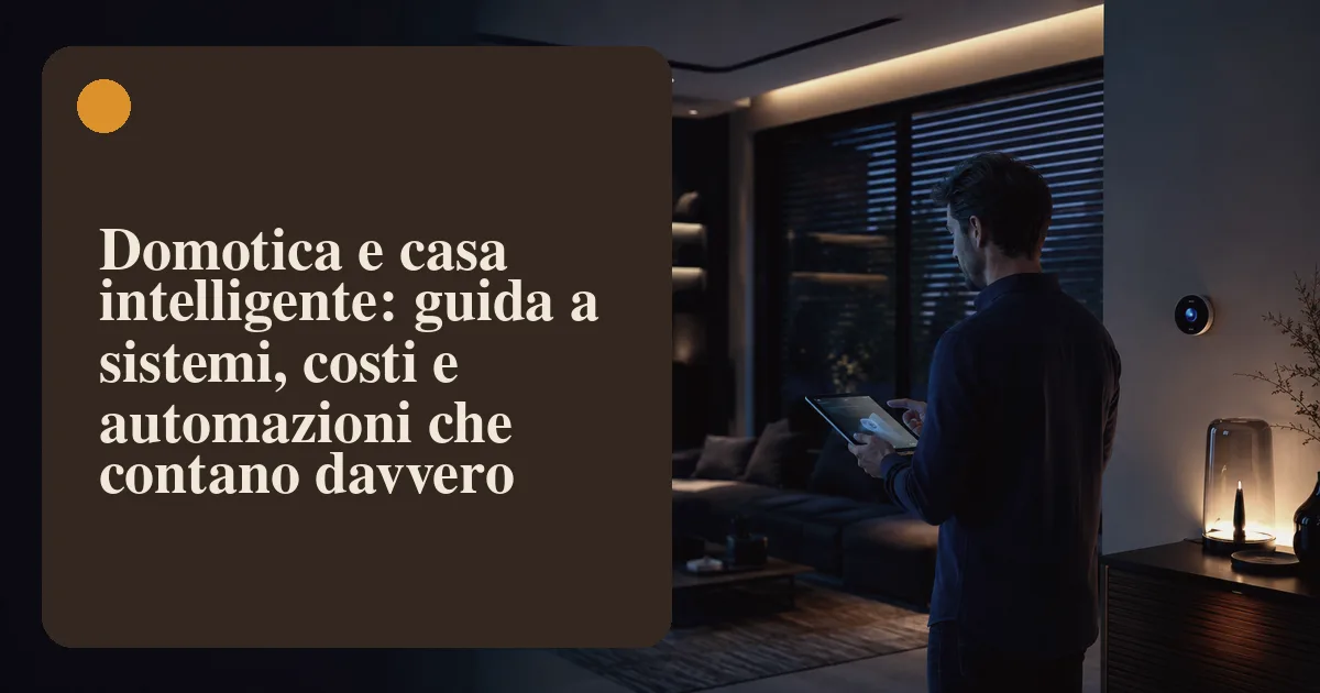 Domotica casa: pannello di controllo touch per gestione di luci, clima e tapparelle