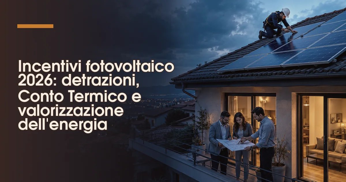 Impianto fotovoltaico domestico e incentivi fotovoltaico disponibili