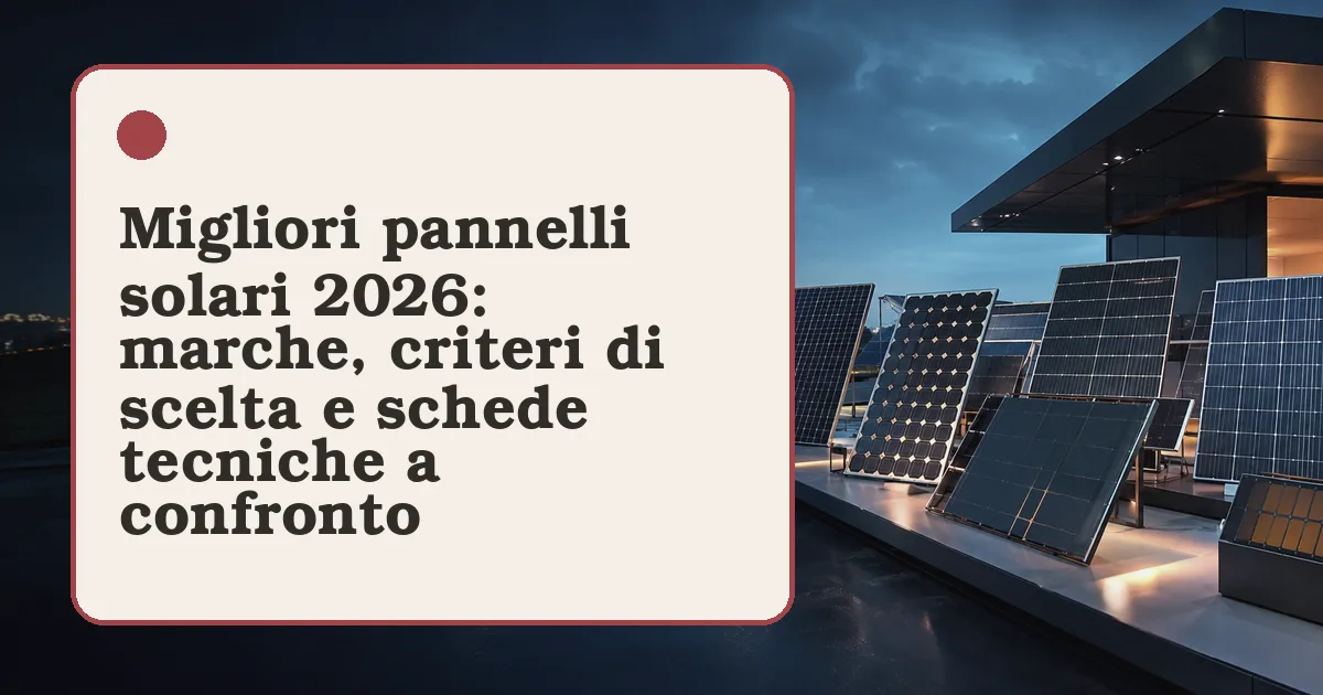 Migliori pannelli solari: confronto tra moduli fotovoltaici monocristallini di ultima generazione