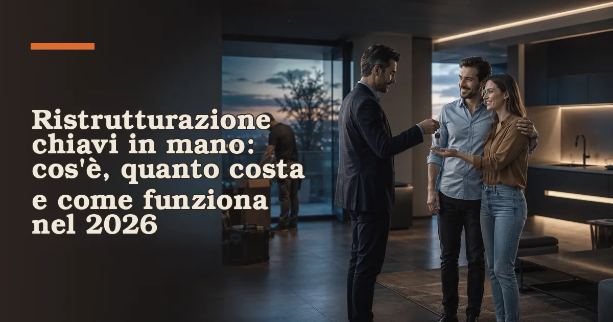 Cantiere di ristrutturazione chiavi in mano di un appartamento con impresa edile al lavoro