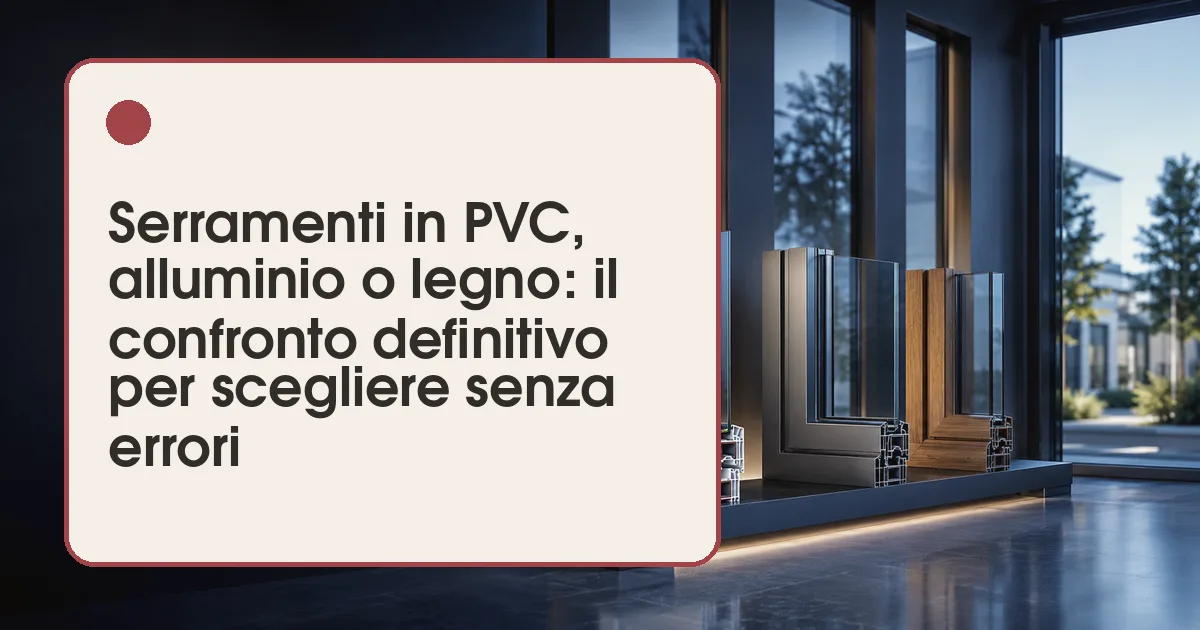 Confronto tra serramenti in PVC, alluminio e legno su un cantiere di ristrutturazione