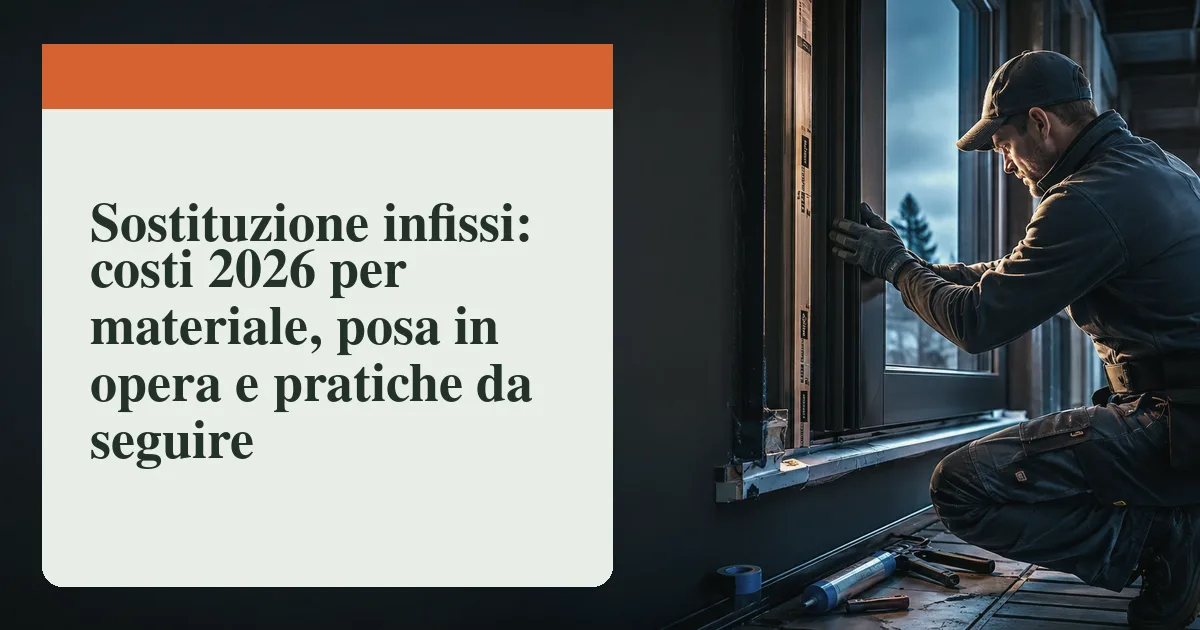Sostituzione infissi in cantiere con posa del nuovo serramento sul vano finestra