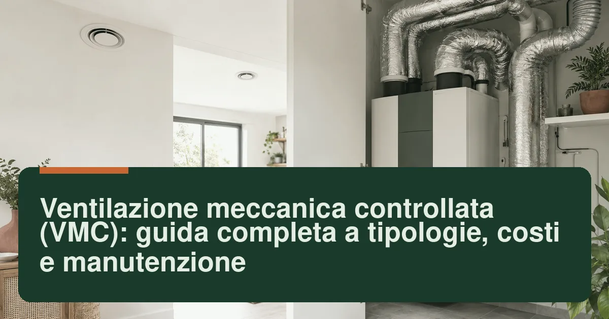 Unità di ventilazione meccanica controllata a doppio flusso con recuperatore di calore installata in un appartamento